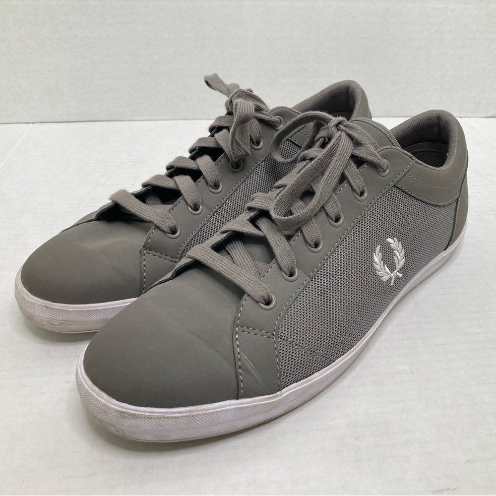 Fred Perry Men's Canvas Shoes Gray Size 12 Lace Up Casual